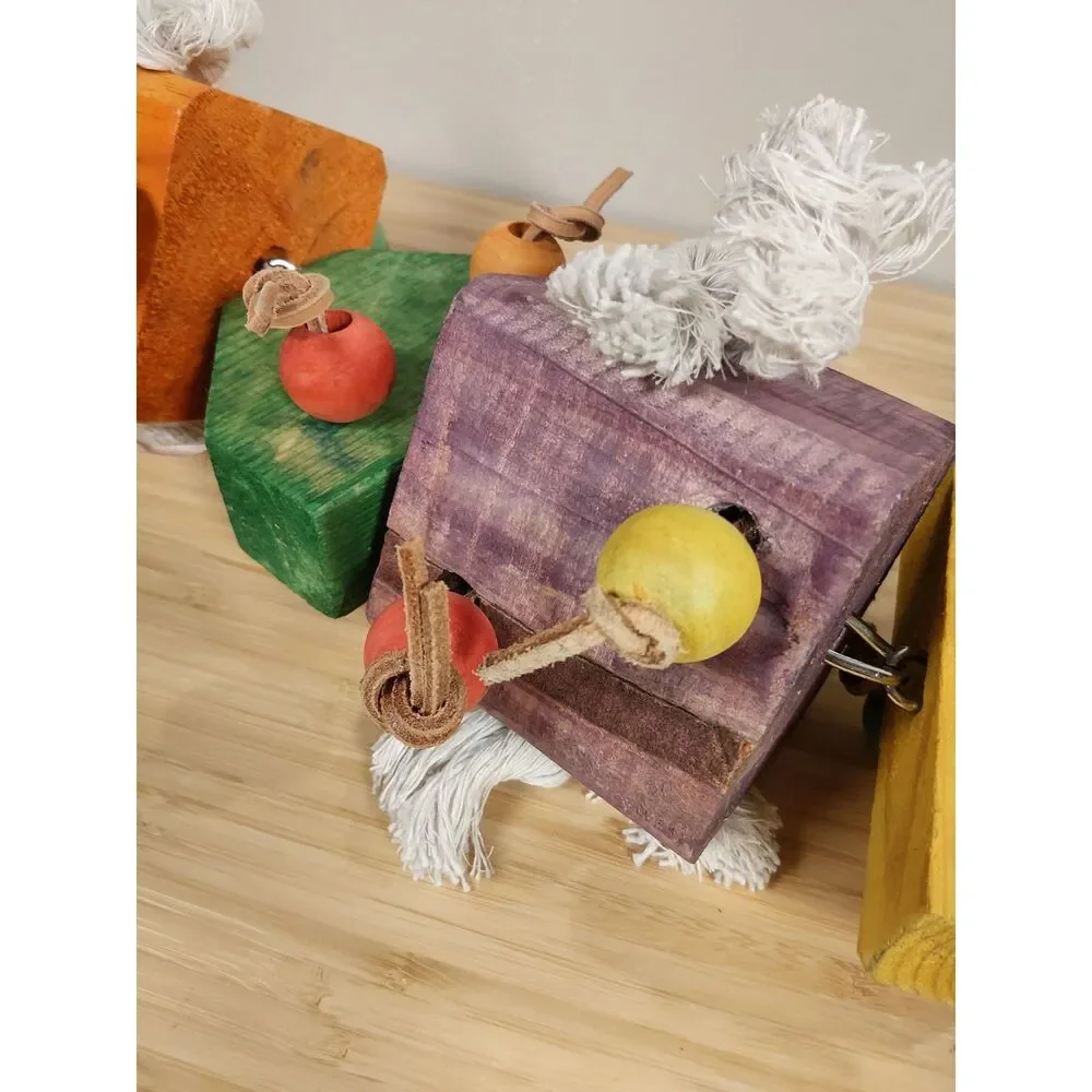 Caitec Featherland Large Bird Parrot Chewing Toy Wooden Block Loaded Dice XL